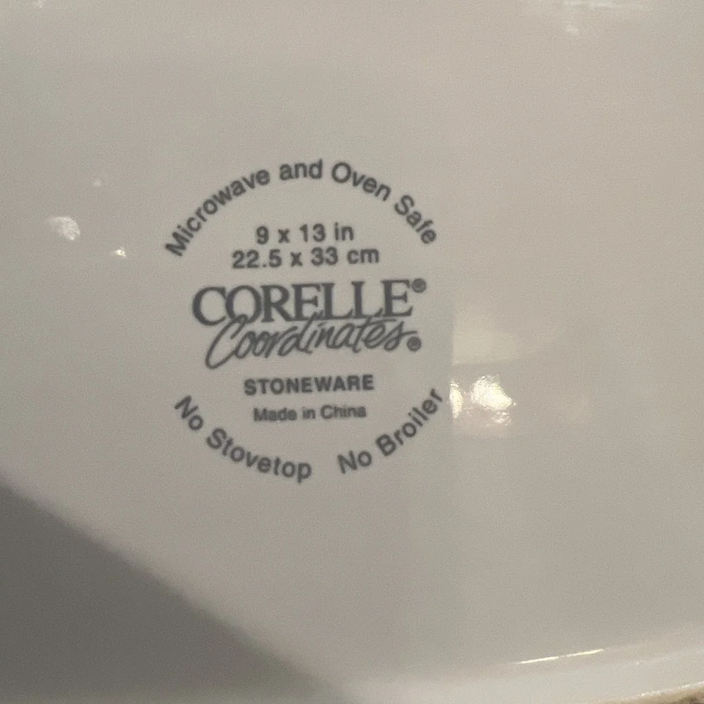 Vtg Corelle Coordinates Casa Flora Stoneware Baking Lasagna Pan Roaster‎ 9